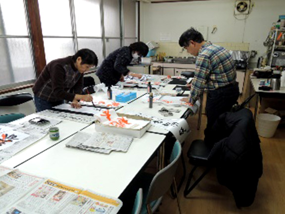 写真：書道教室